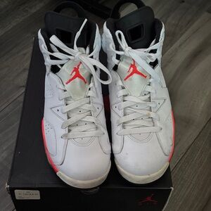 Jordan White and Red Sneakers